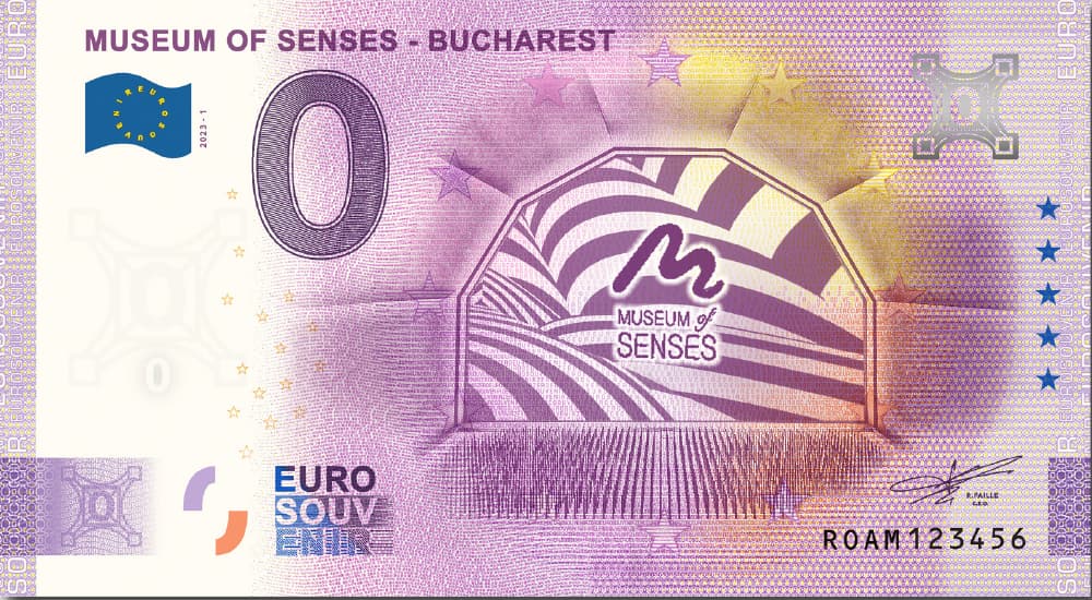 €0 Euro Souvenir banknote for the Museum of Senses, Bucharest
