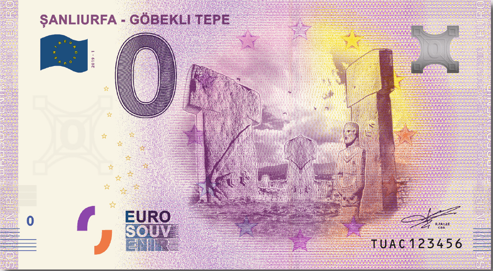 €0 Euro Souvenir banknote for Göbekli Tepe, Şanlıurfa